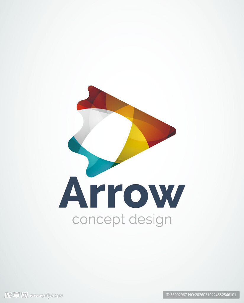 多彩箭头标志设计