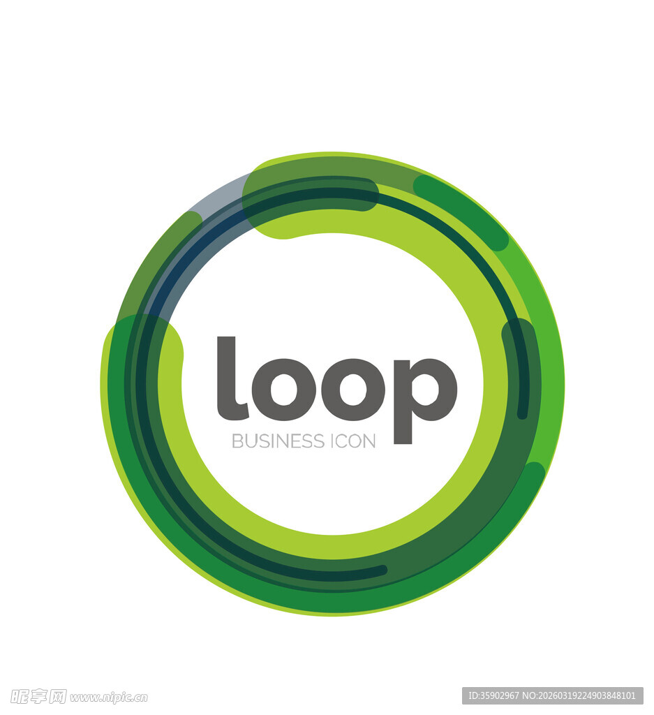 绿色循环loop项目标志