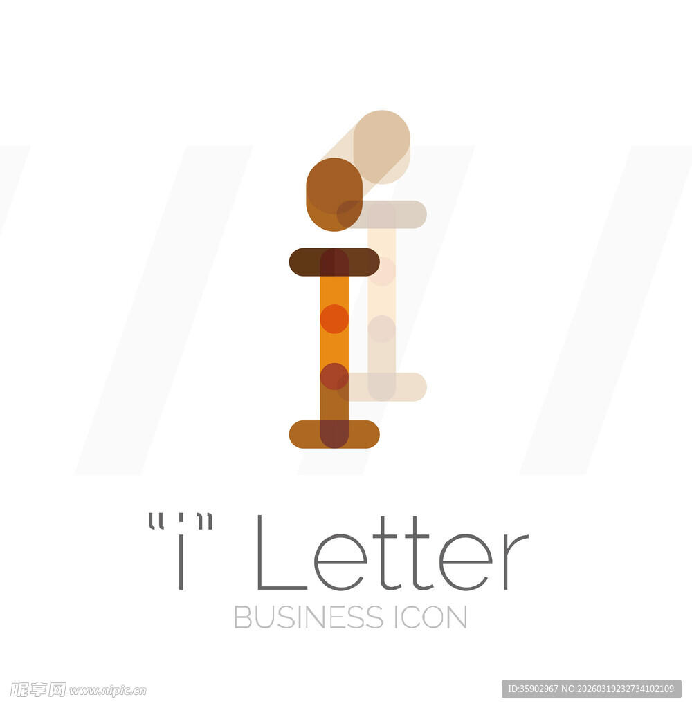创意字母I设计图形