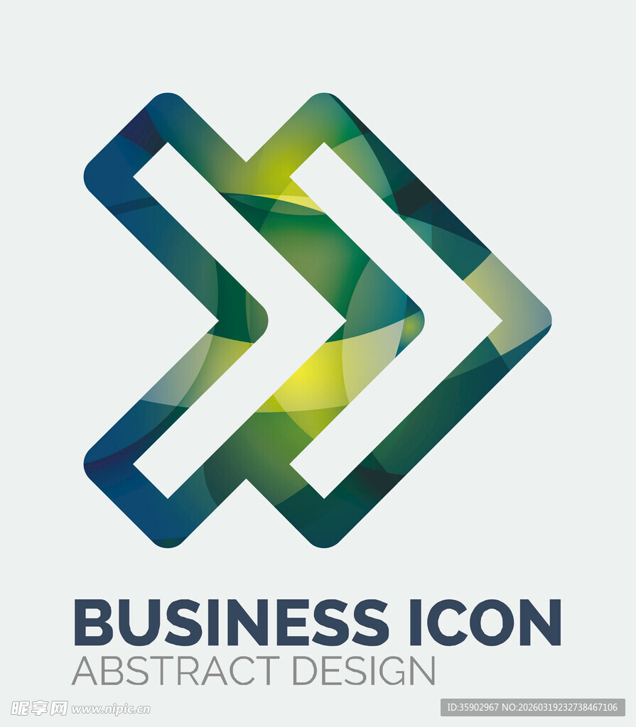 商务抽象箭头图标设计