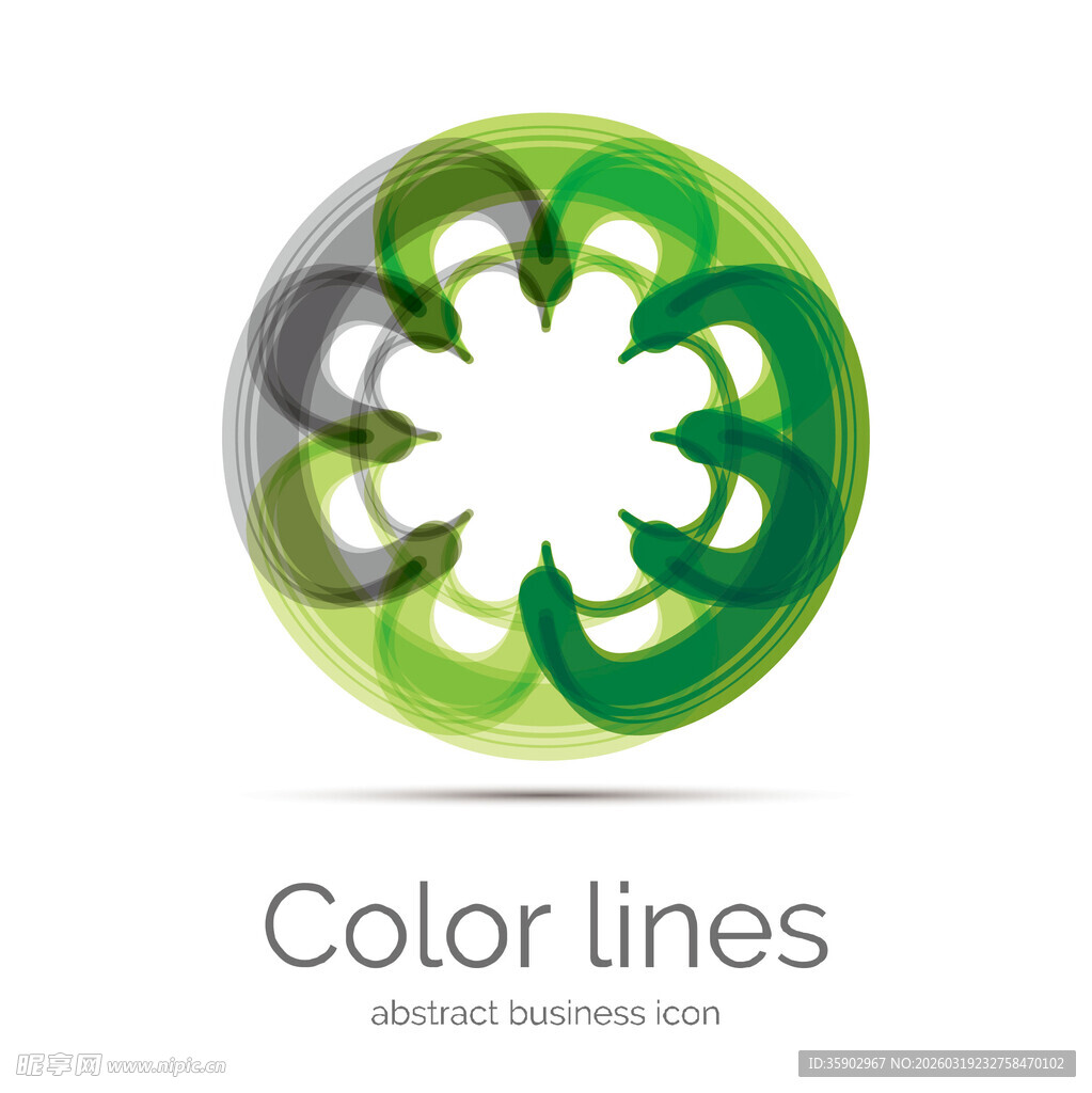 彩色线条构成的圆形图案