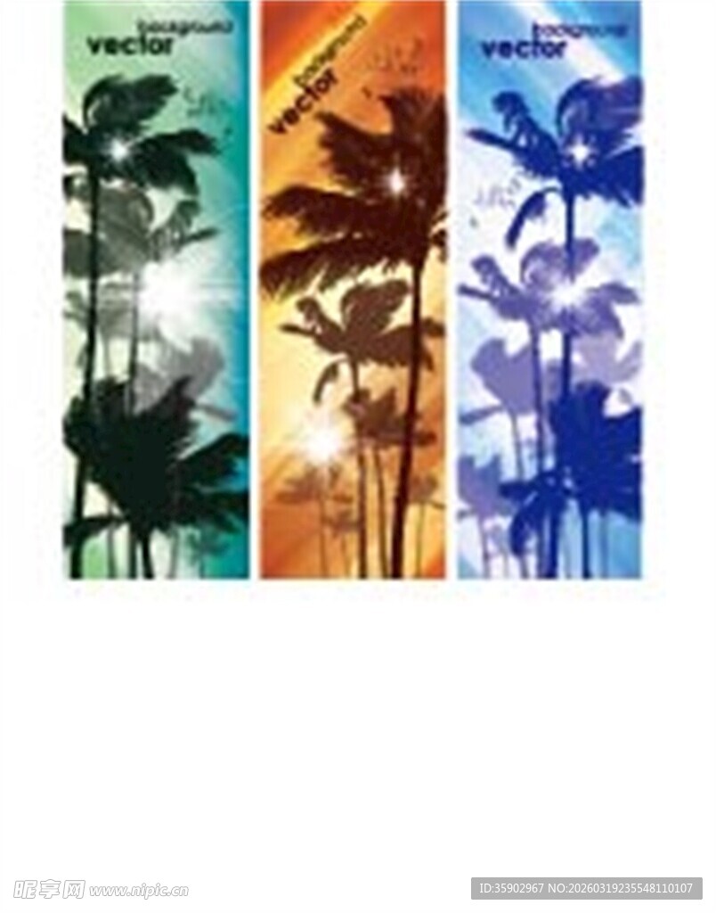 热带风情棕榈树背景图
