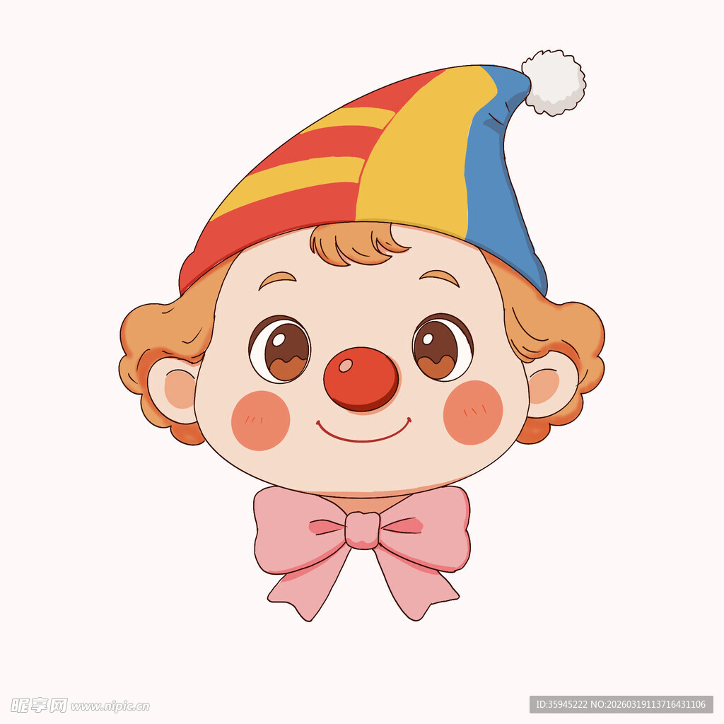 可爱小丑卡通头像