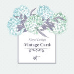 复古花卉设计贺卡