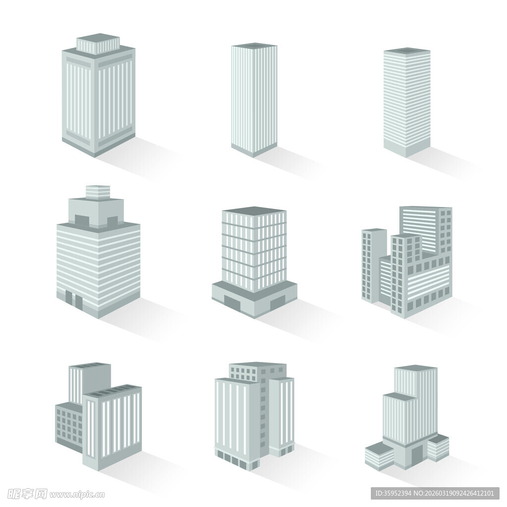 多样现代建筑3D模型展示