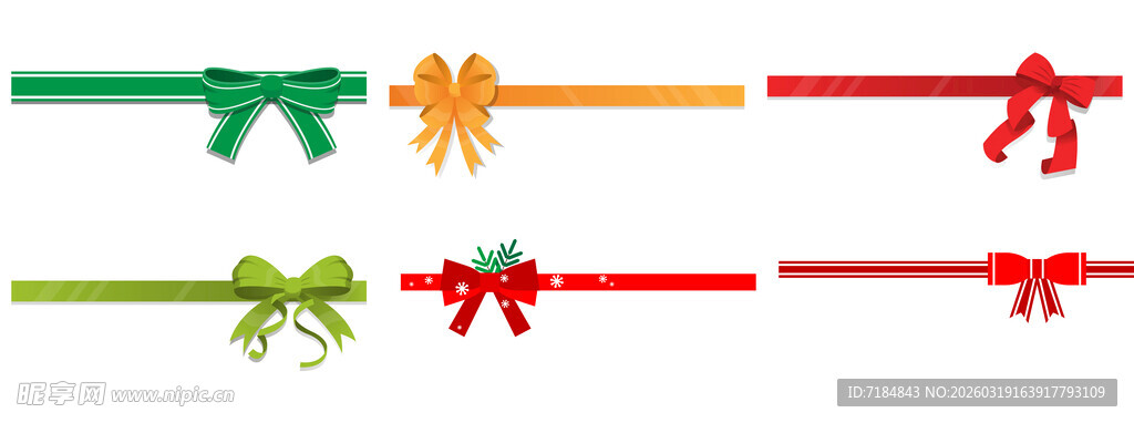 多彩蝴蝶结装饰带展示