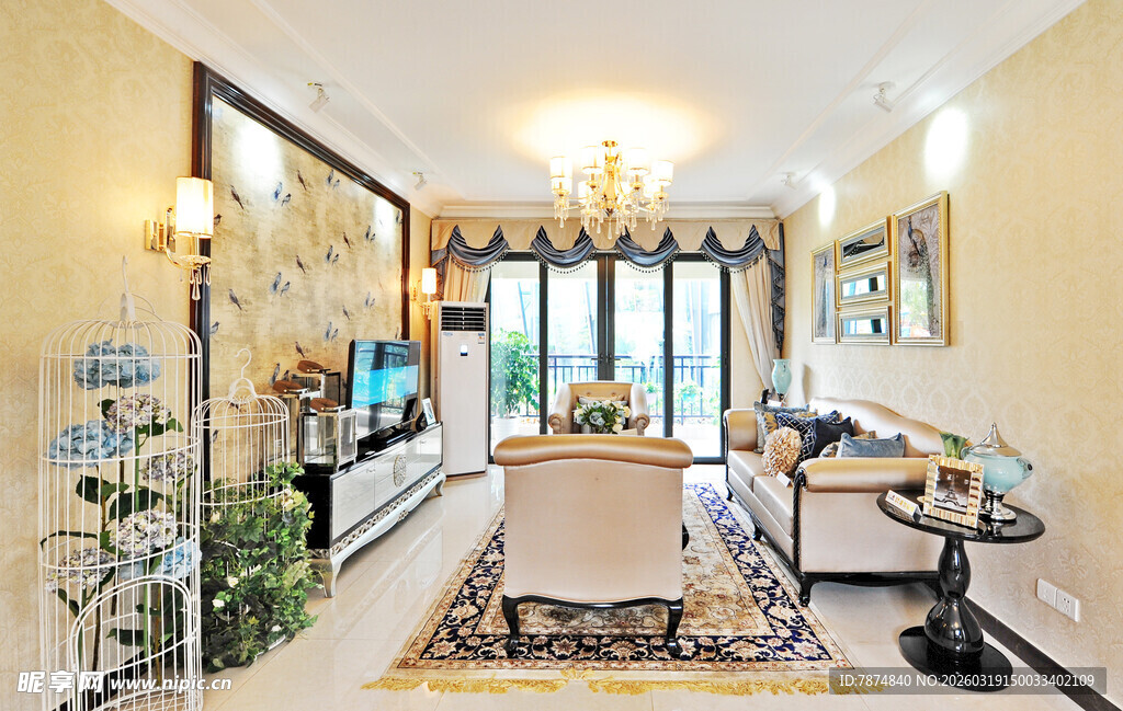 现代温馨客厅家居装饰图