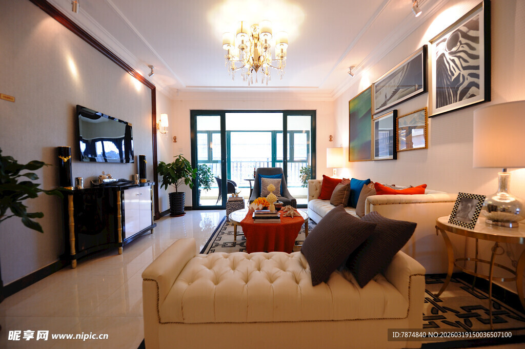 现代简约风客厅室内景致