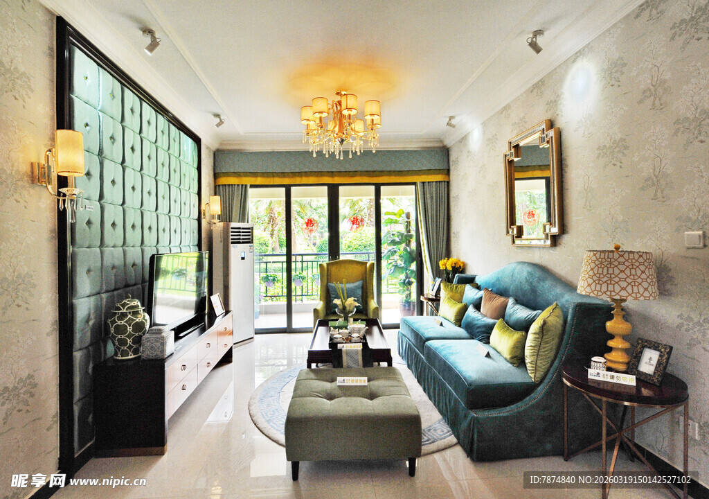 现代轻奢风客厅优雅空间