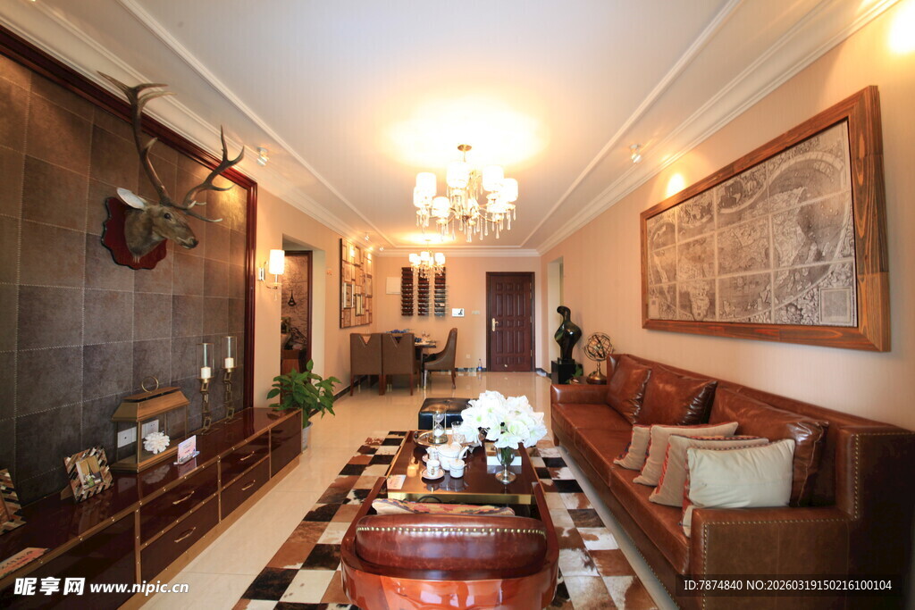 豪华典雅的客厅室内环境