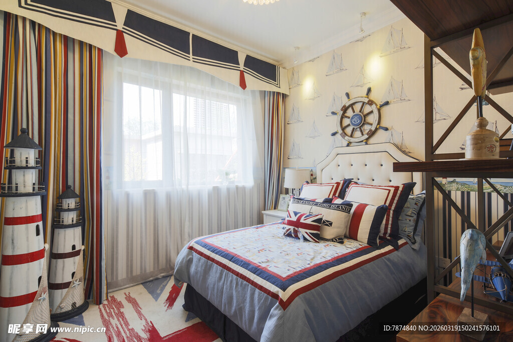 美式风格儿童卧室展示