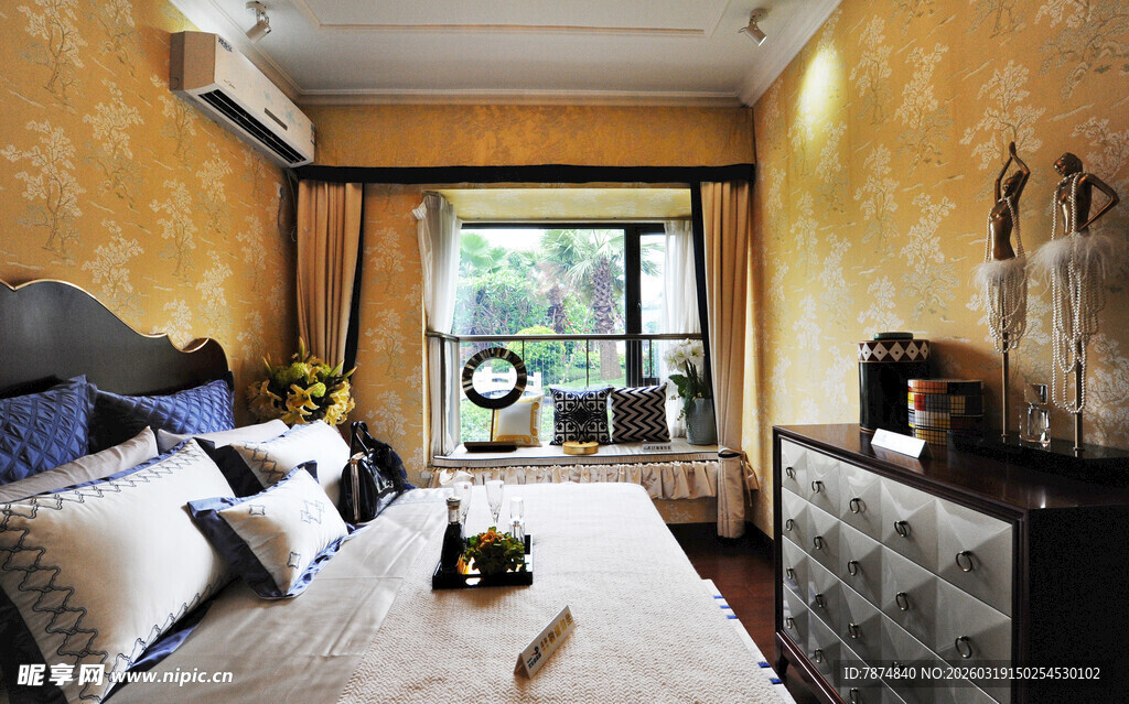 温馨典雅的卧室室内景致