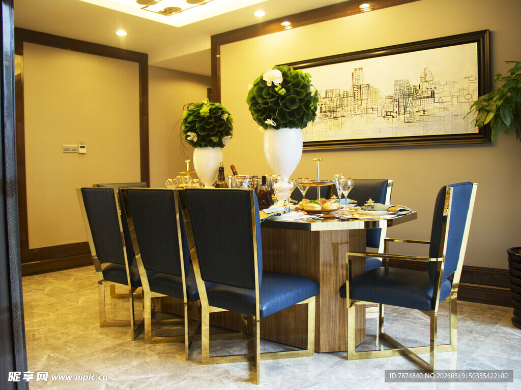 现代简约风格餐厅布置