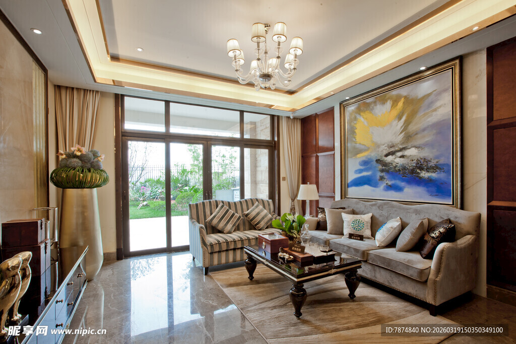 豪华现代风客厅室内景致