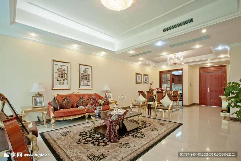 现代风格客厅室内装饰展示