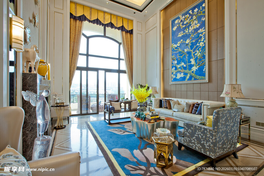 奢华欧式客厅精致家居场景