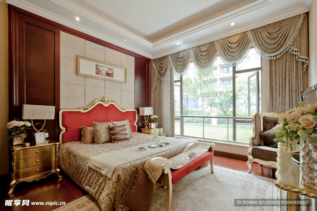 豪华欧式风格卧室展示