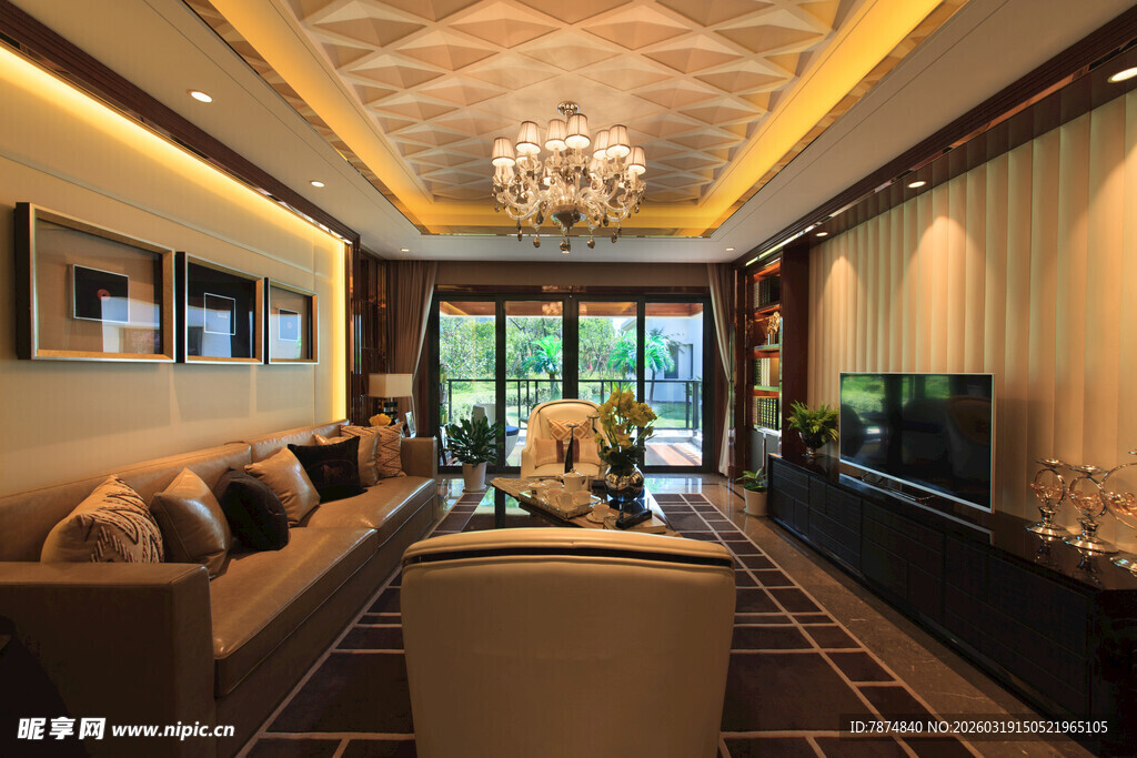 现代豪华客厅室内设计