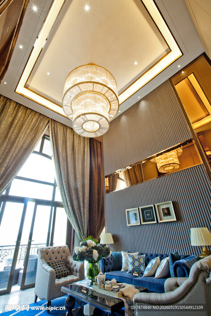 豪华现代风格客厅室内景观