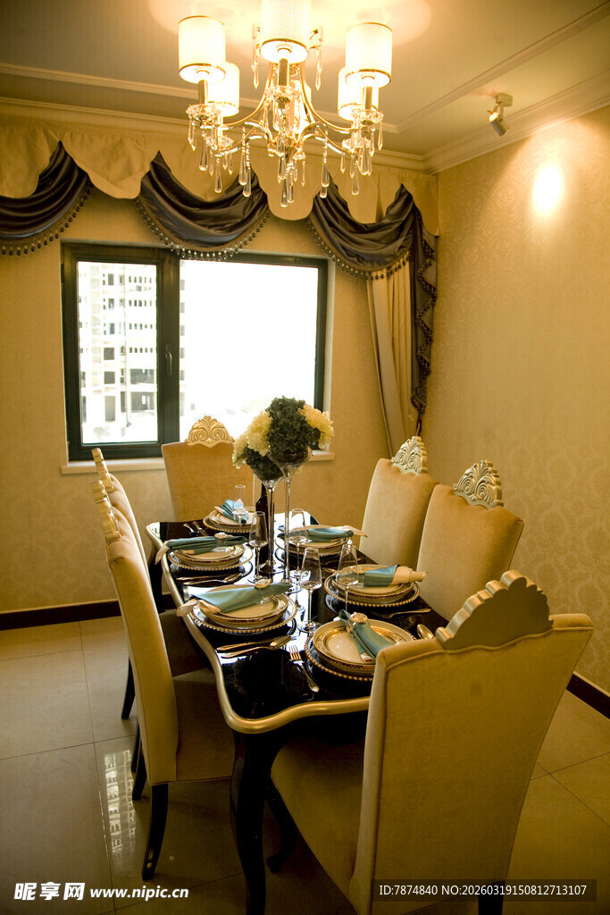 豪华餐厅室内优雅用餐环境