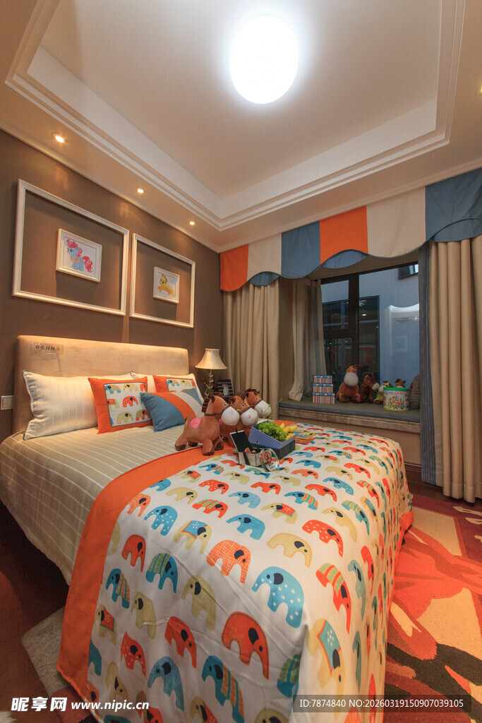 温馨多彩卧室室内场景