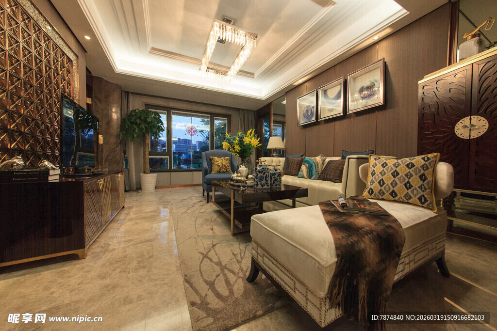 豪华现代风客厅室内场景