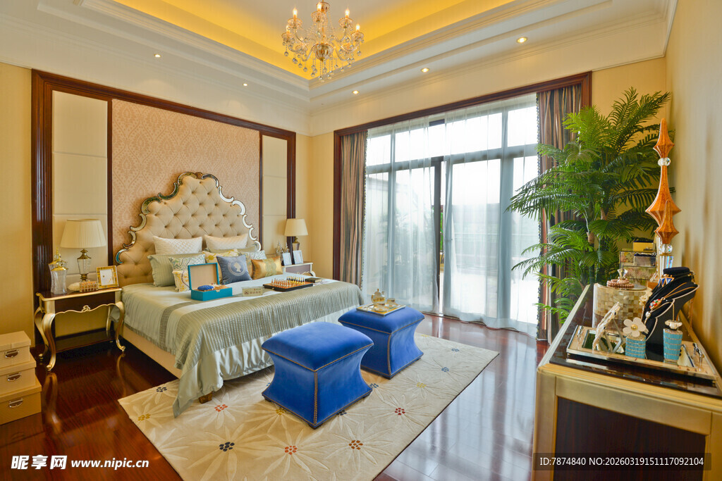 豪华欧式风格卧室展示