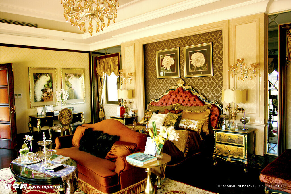 豪华古典风格客厅内饰