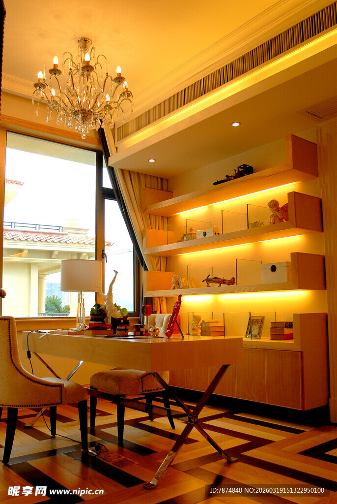 现代奢华客厅室内装饰图