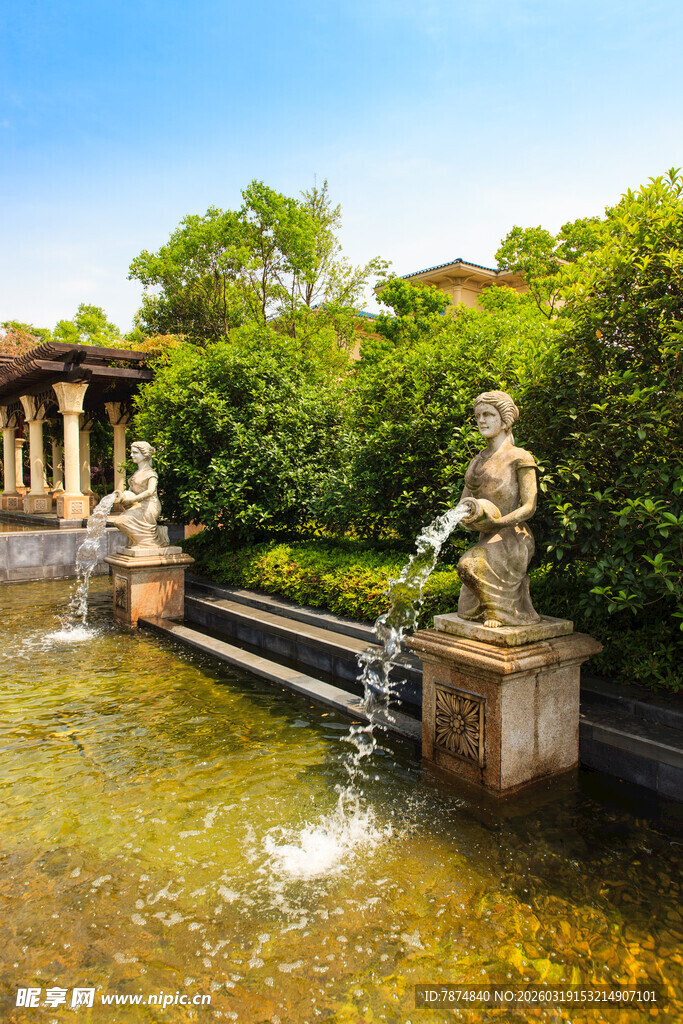 欧式园林喷泉景观