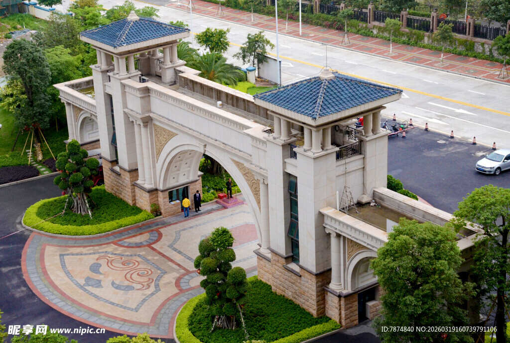 欧式拱门建筑景观