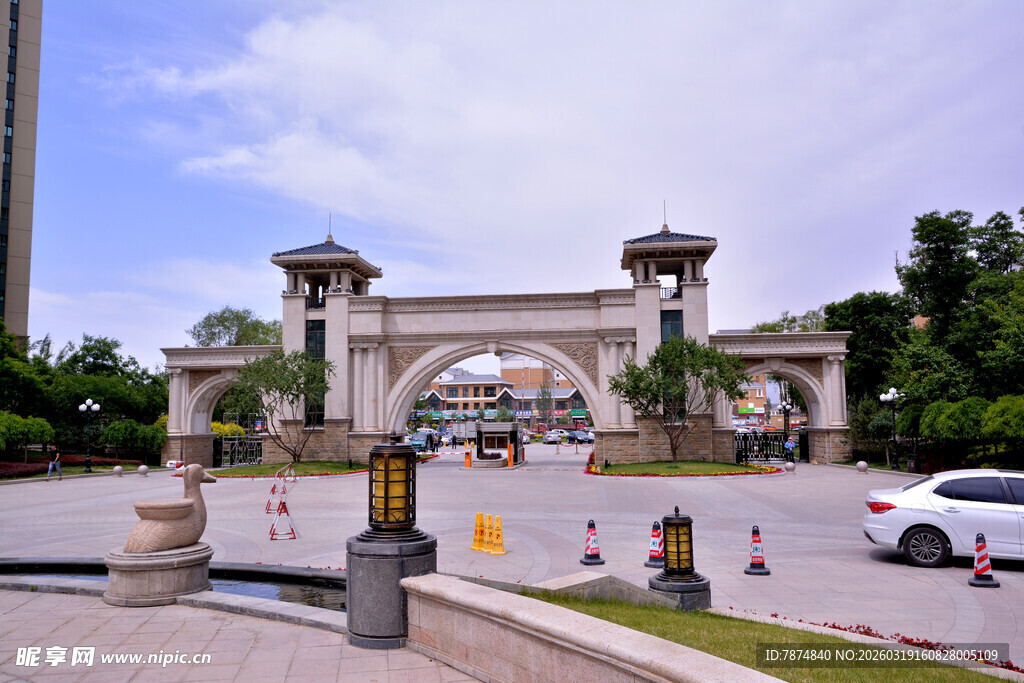 豪华社区大门景观