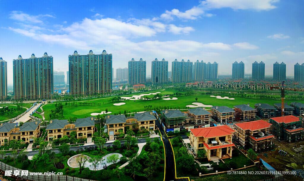 城市住宅区美丽景观