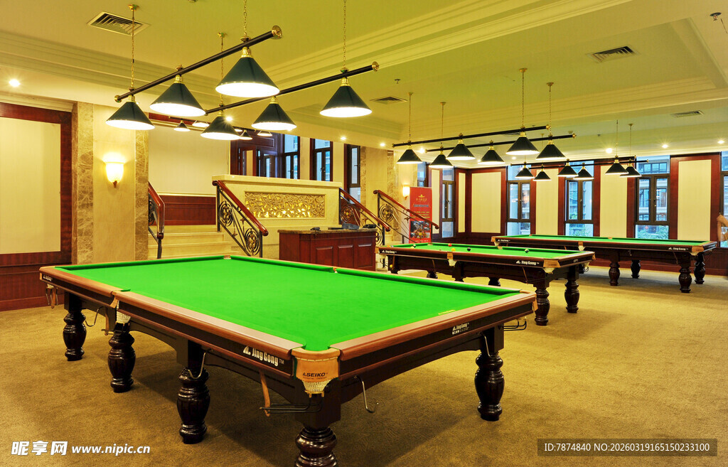 室内台球厅场景展示