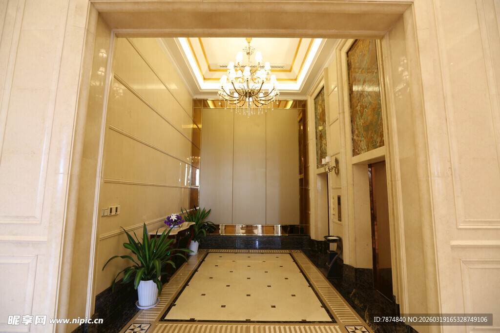 豪华典雅的室内走廊