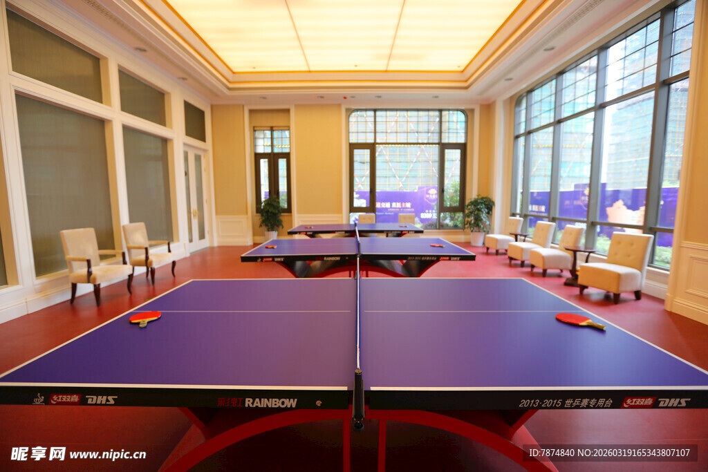 豪华室内乒乓球运动空间