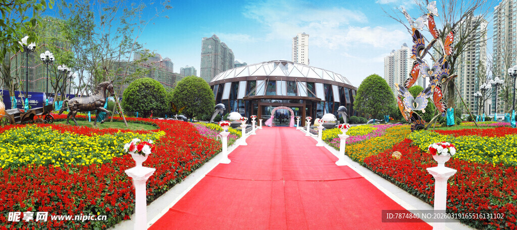 红毯铺就的美丽景观