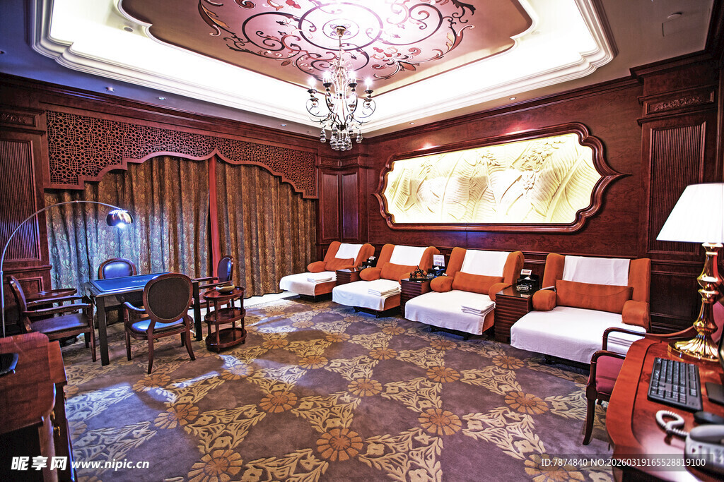 豪华典雅的室内客厅场景