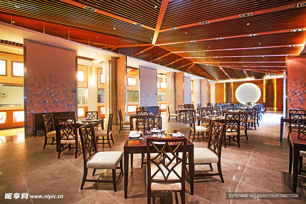 复古风格餐厅室内场景