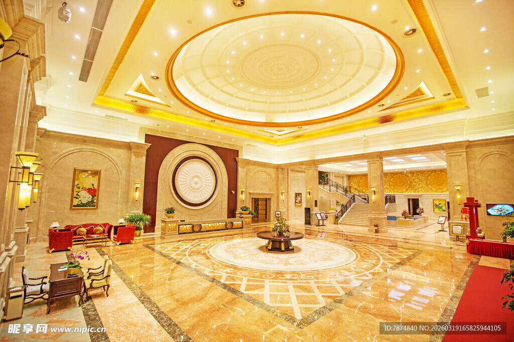 豪华酒店大堂内景