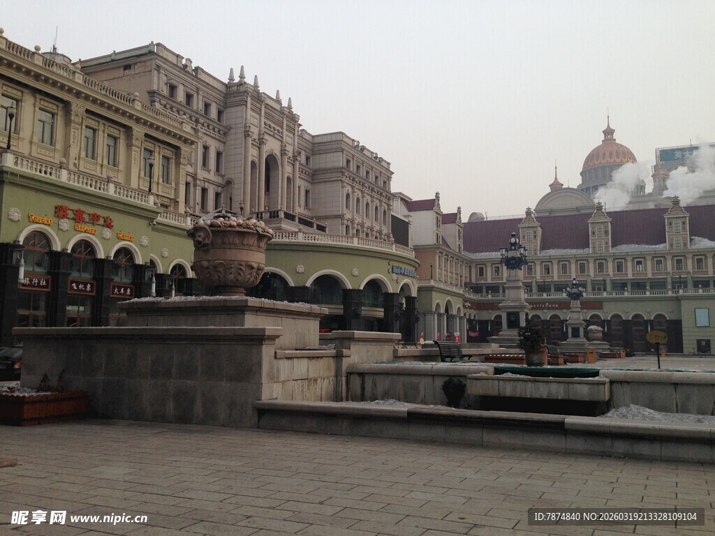 欧式风格广场建筑景观