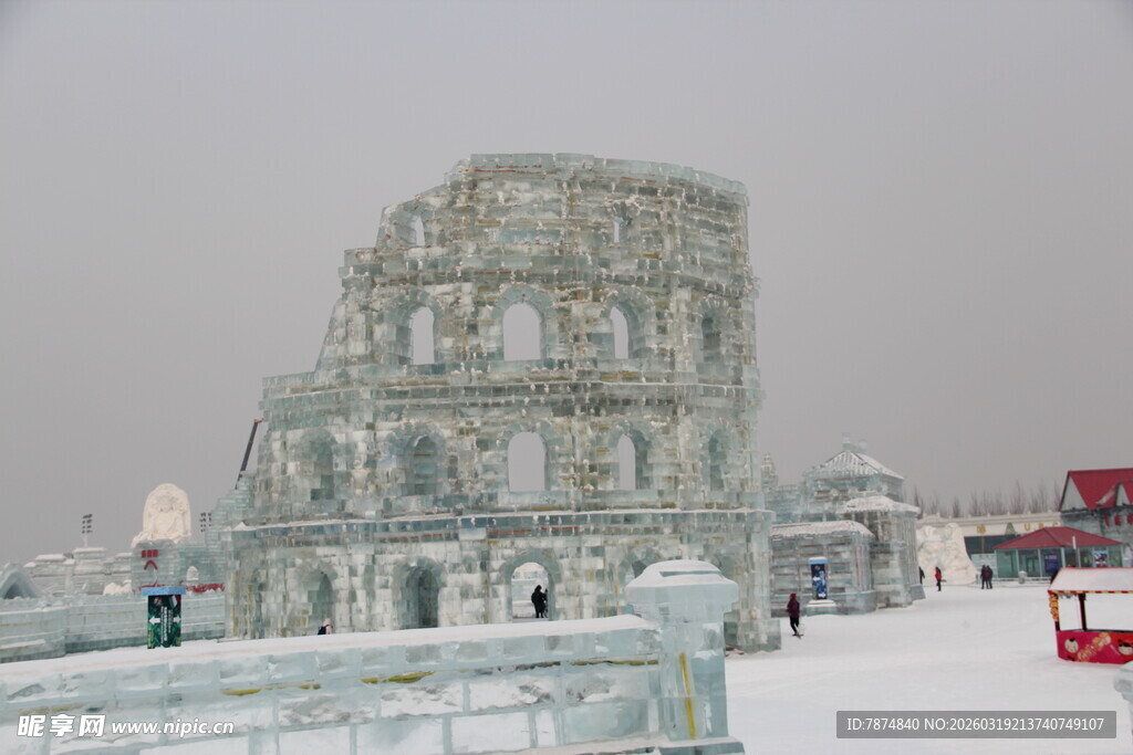 冰雪城堡 冬日梦幻景观