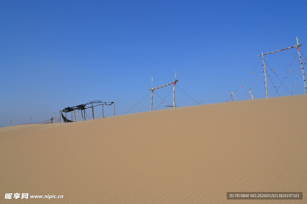 沙漠中的输电设施