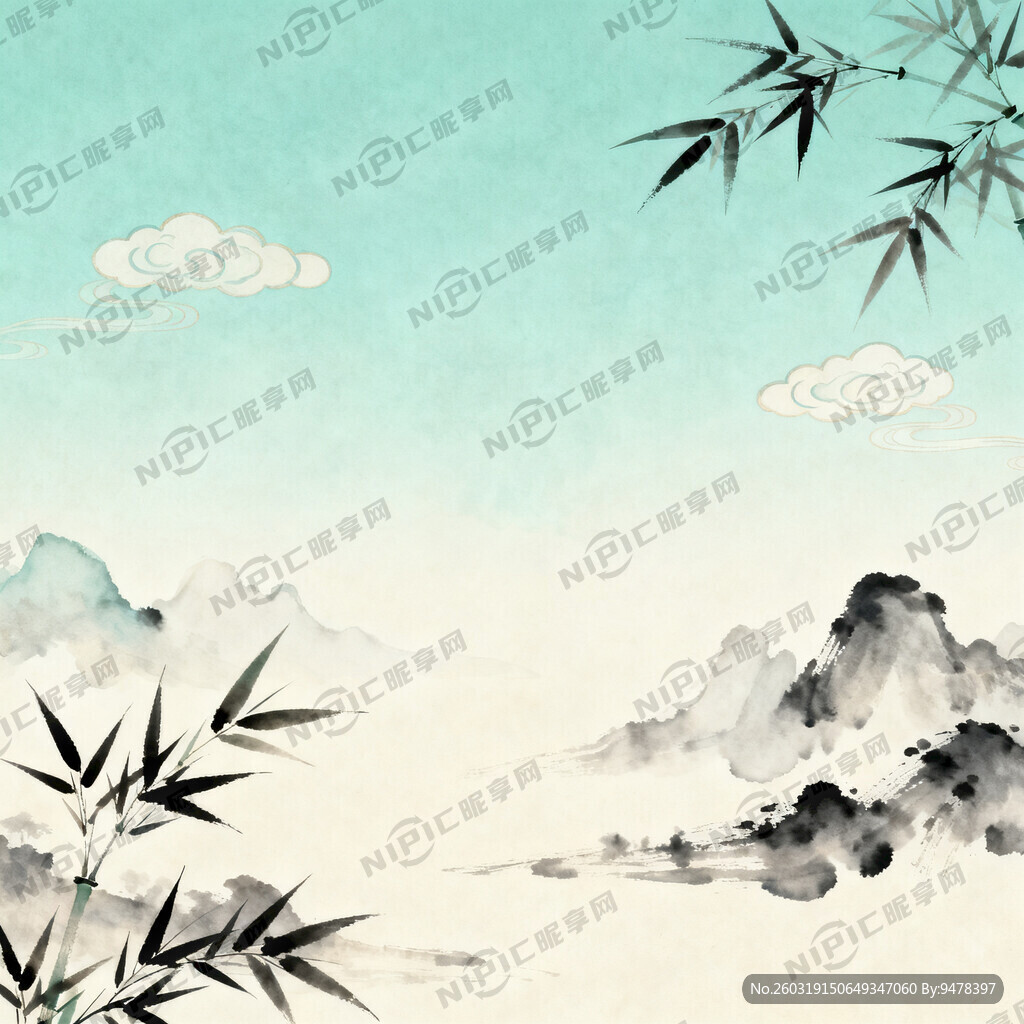 做一个新中式的底图 健康 美观