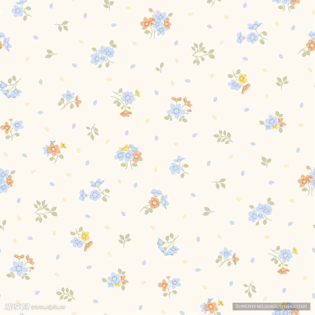 清新碎花图案背景