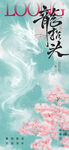 古风龙影樱花梦幻场景龙抬头海报