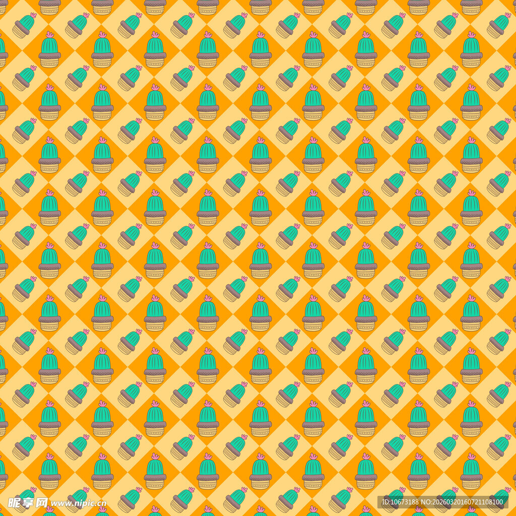 仙人掌图案背景