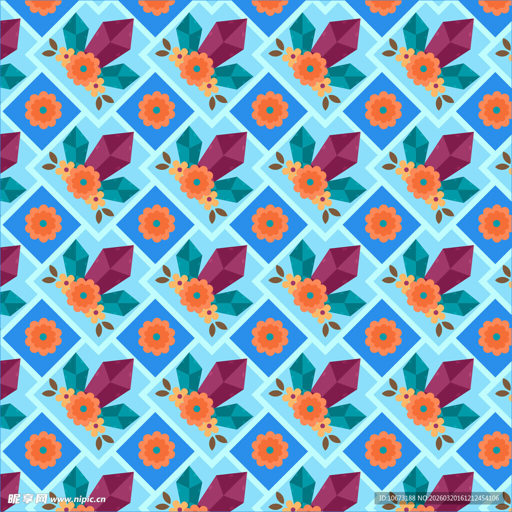 晶石装饰图案背景