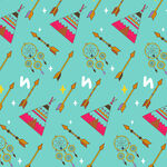 波西米亚元素图案背景