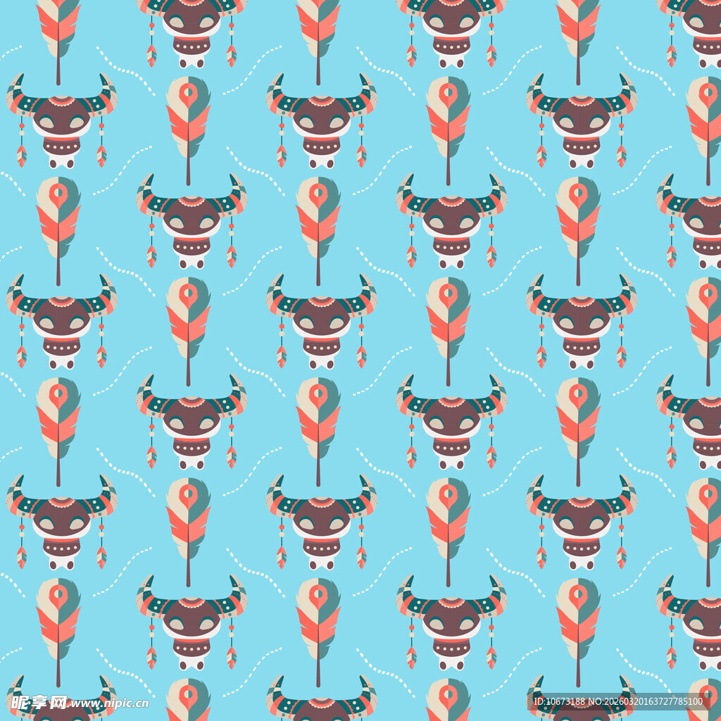 牛头图案背景